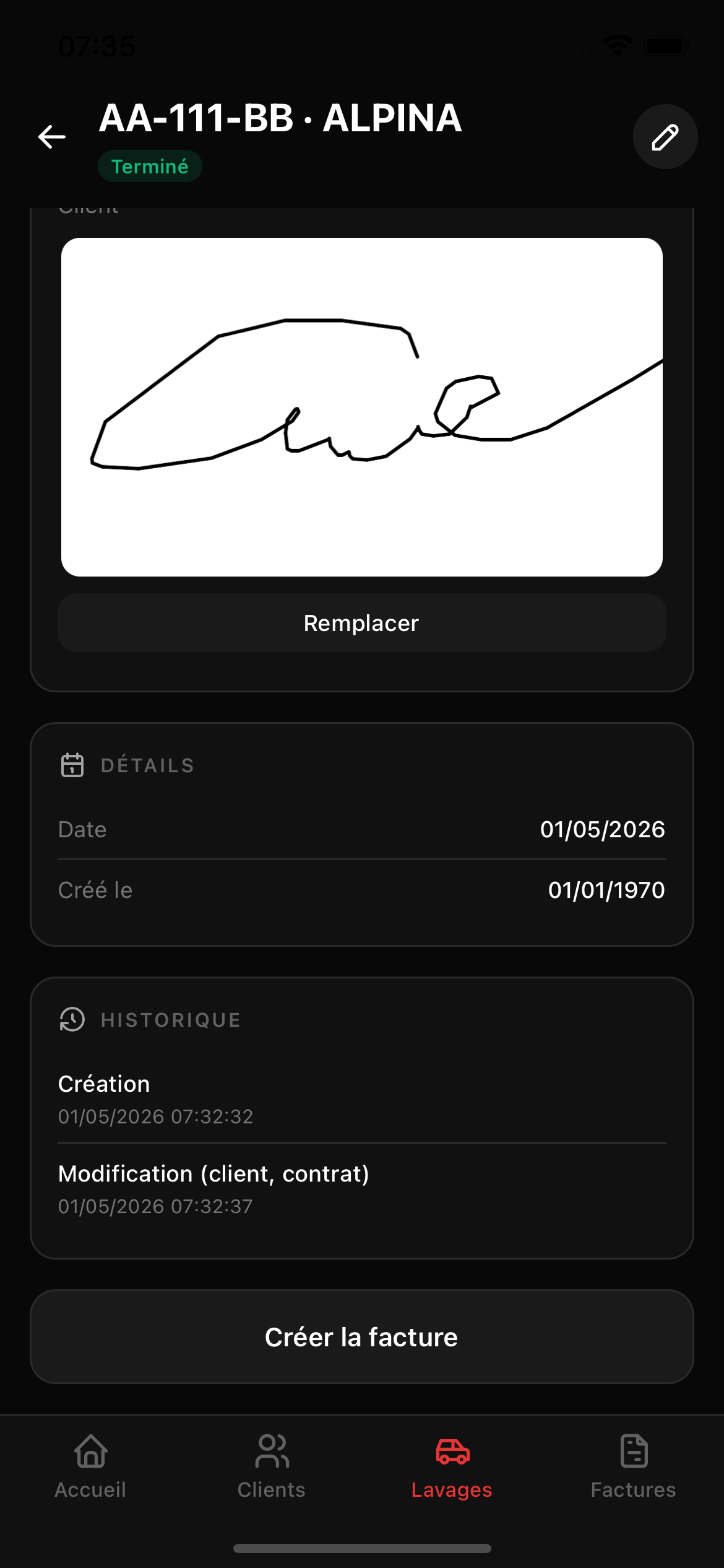 Étape 04 — Facturez en un tap